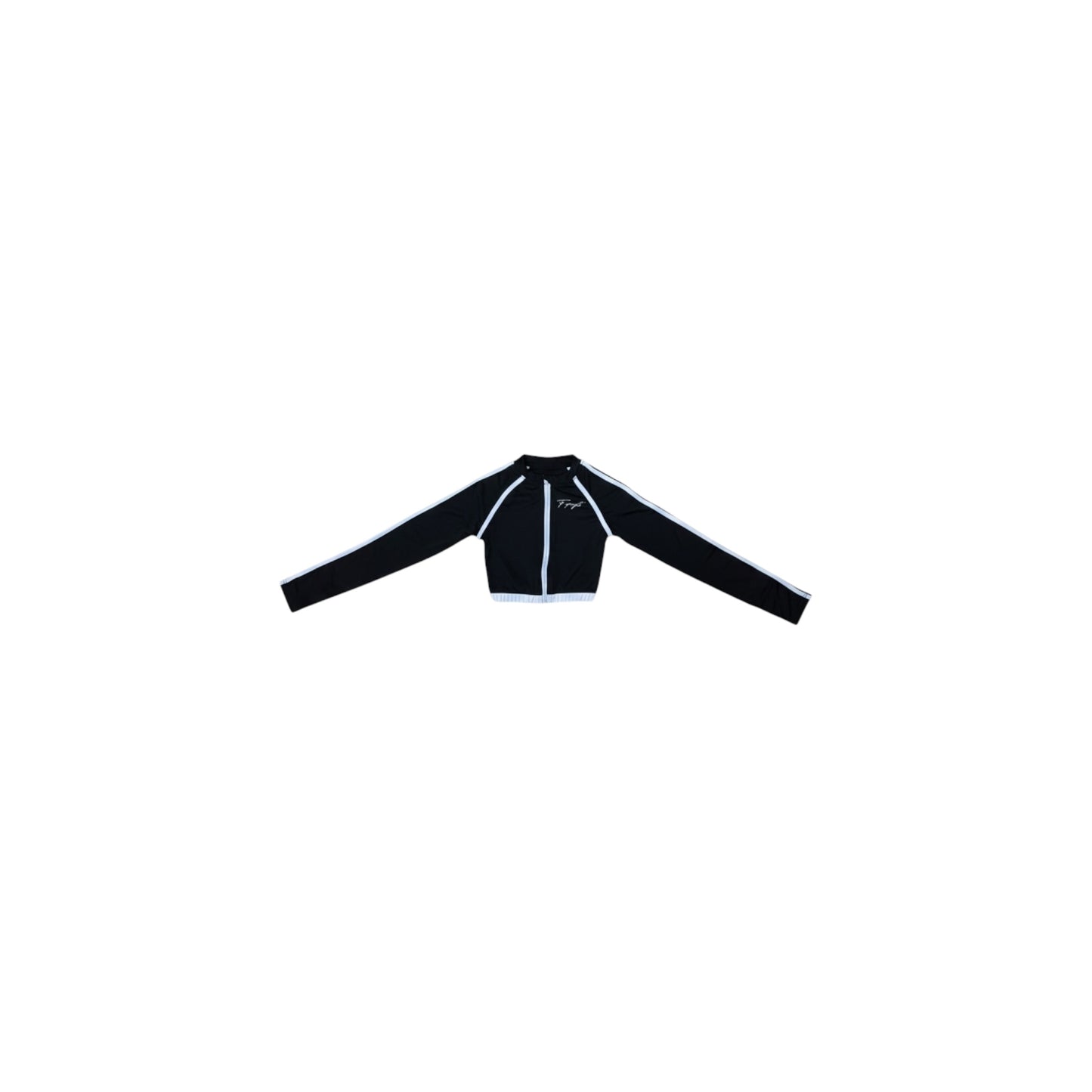 WOMENS CROPPED ZIP RASHGUARD