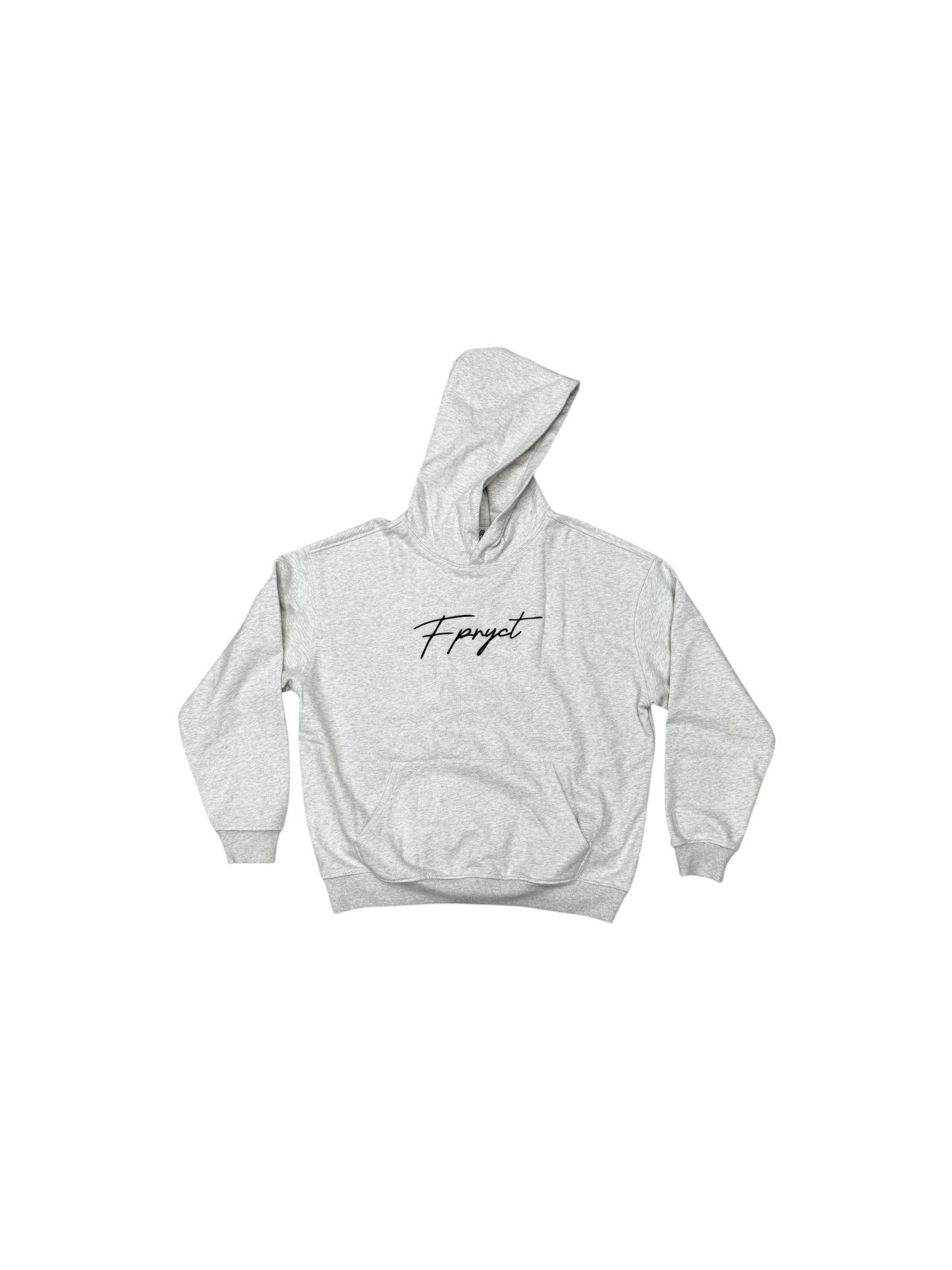 TEXT LOGO HOODIE-OAT GREY