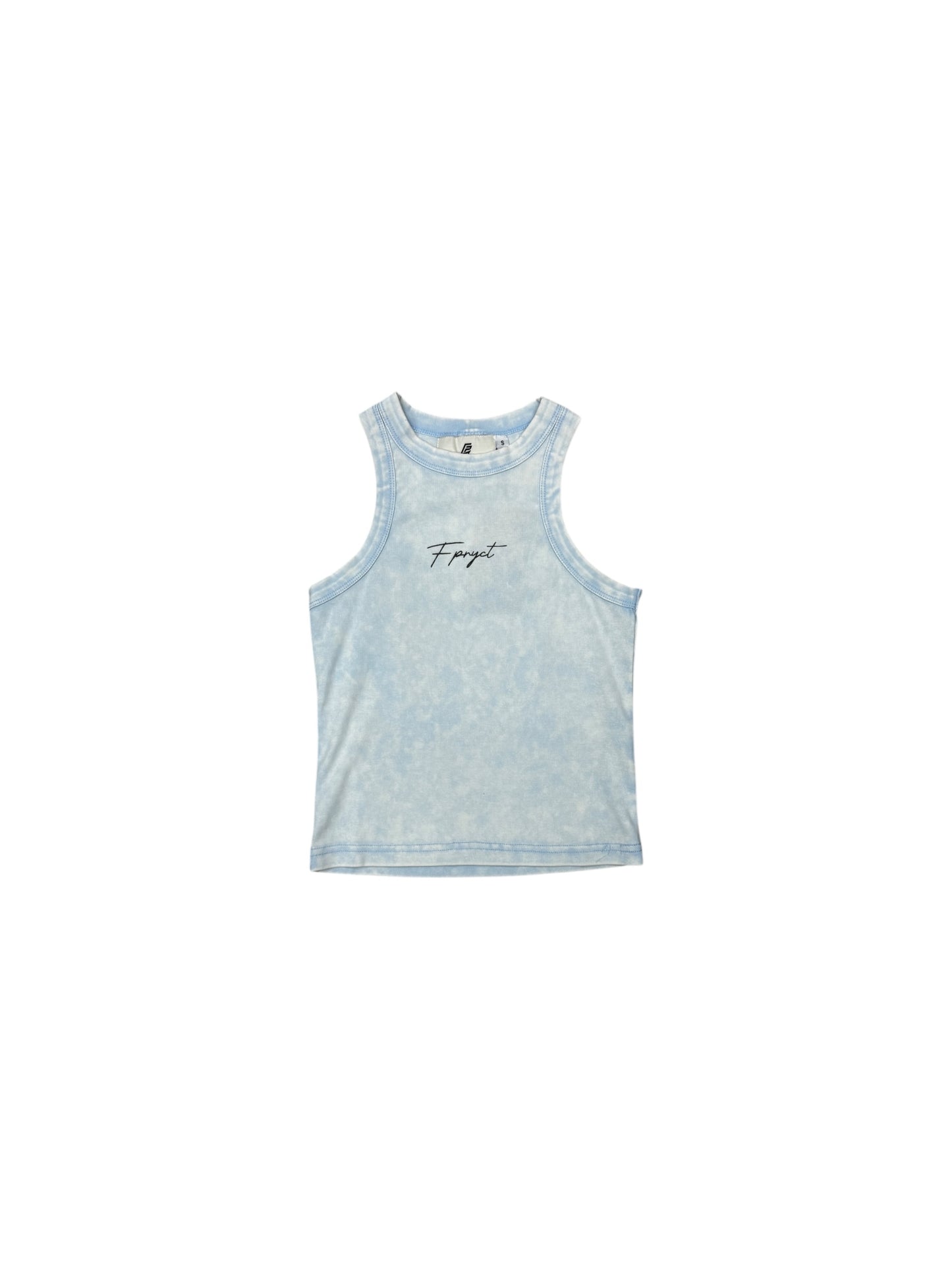 TEXT LOGO W. TANK TOP-SKY BLUE