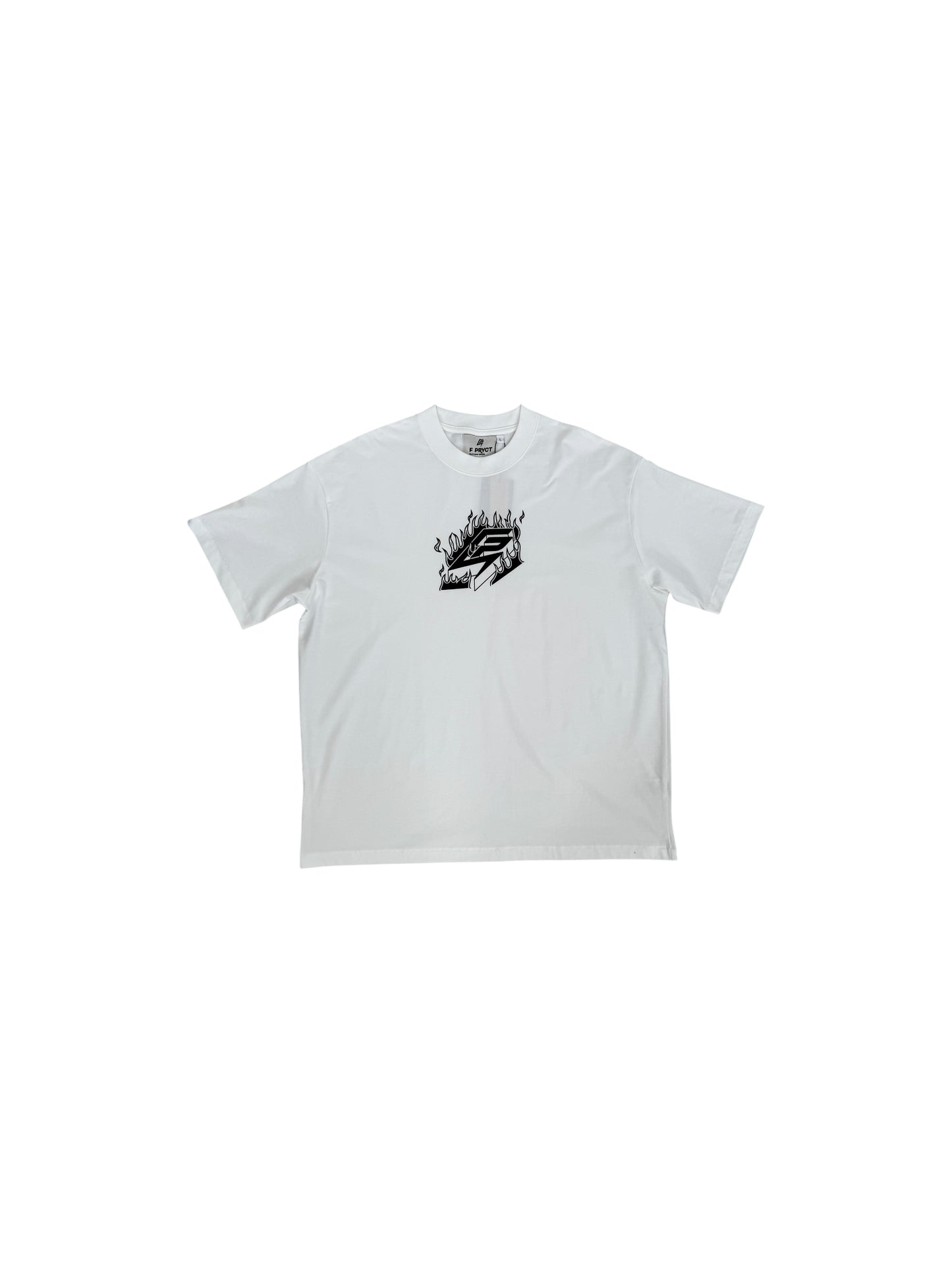 FLAMES LOGO TSHIRT-WHITE