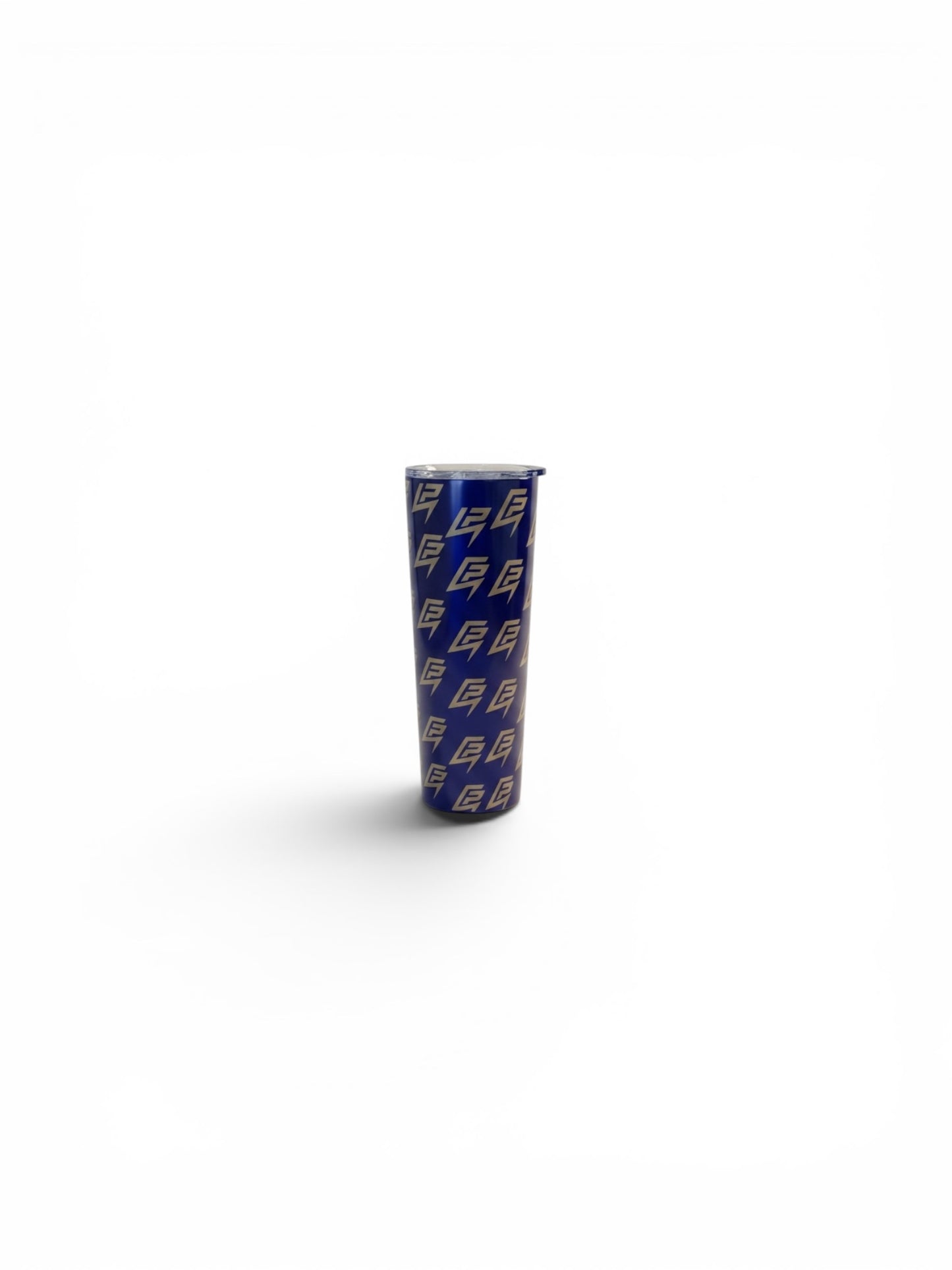 LOGO PATTER TUMBLER CHROME BLUE