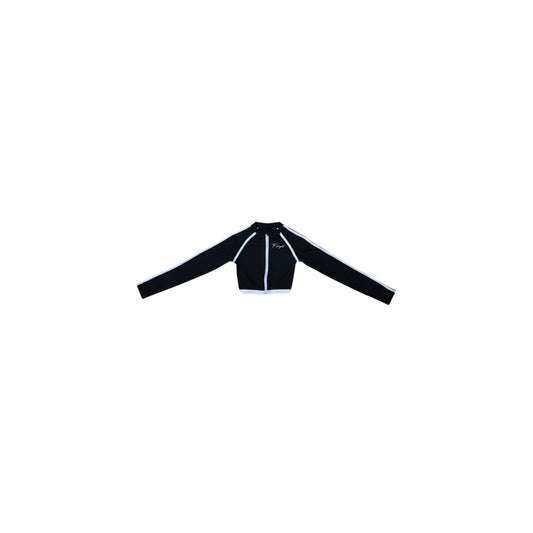 WOMENS CROPPED ZIP RASHGUARD