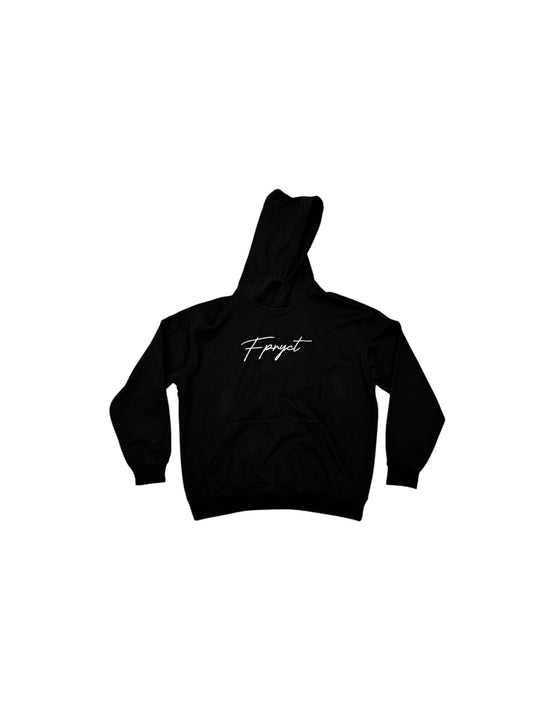 TEXT LOGO HOODIE-BLACK