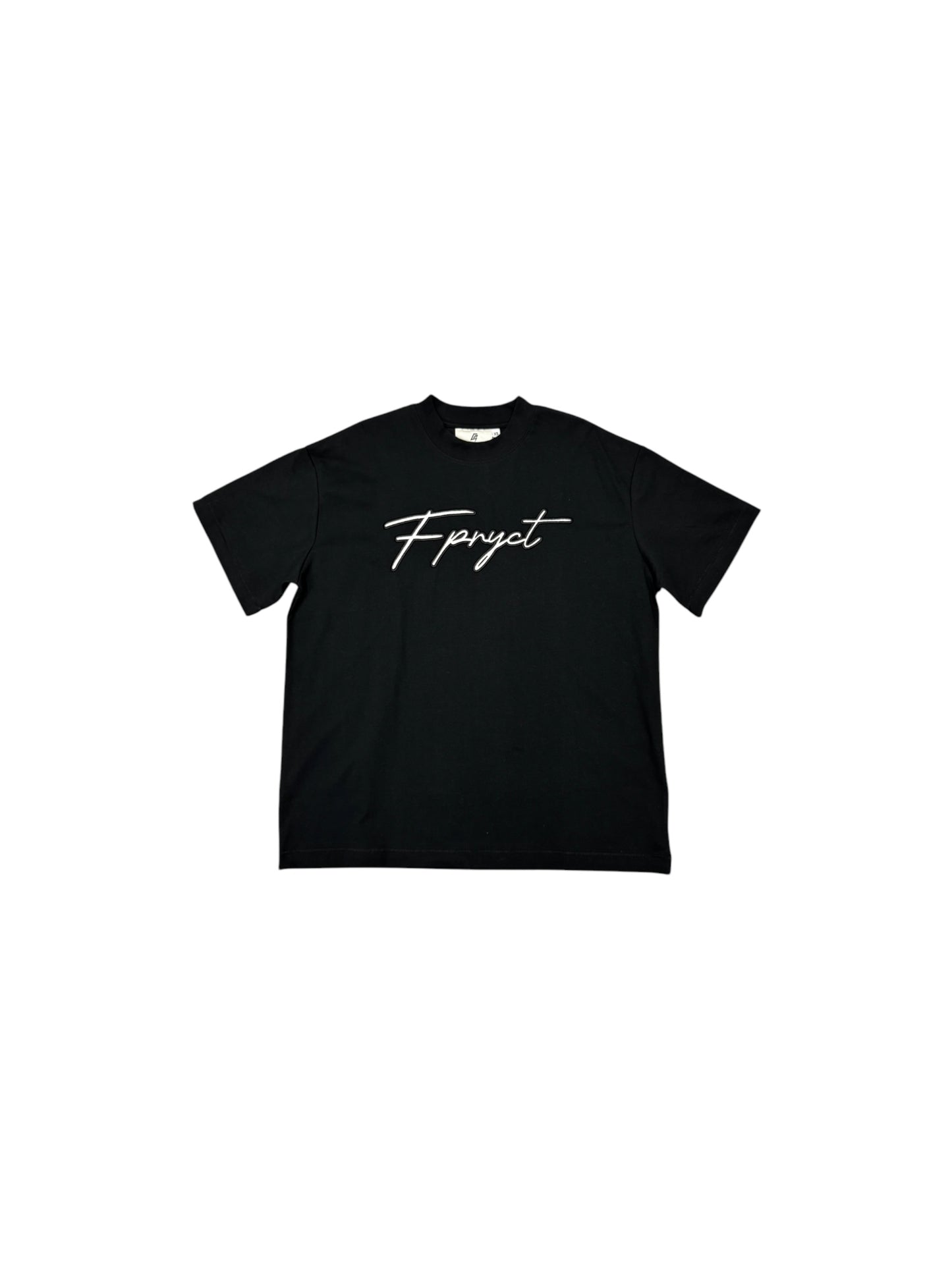 TEXT LOGO TSHIRT-METALIC BLACK