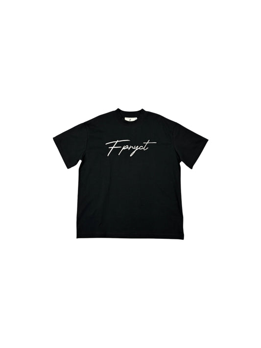 TEXT LOGO TSHIRT-METALIC BLACK