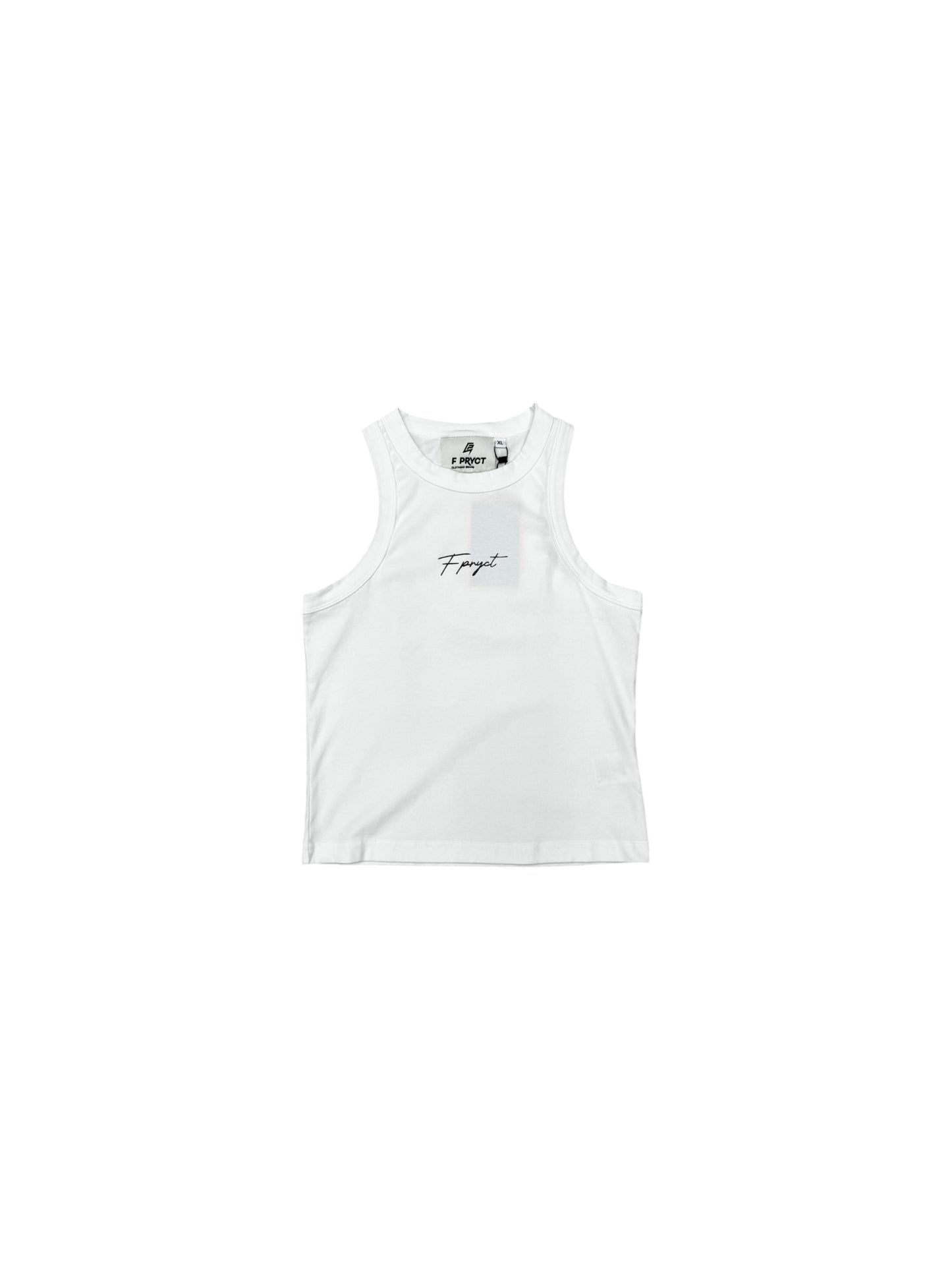 TEXT LOGO W. TANK TOP-WHITE