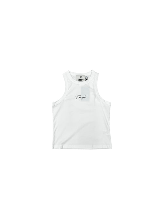 TEXT LOGO W. TANK TOP-WHITE