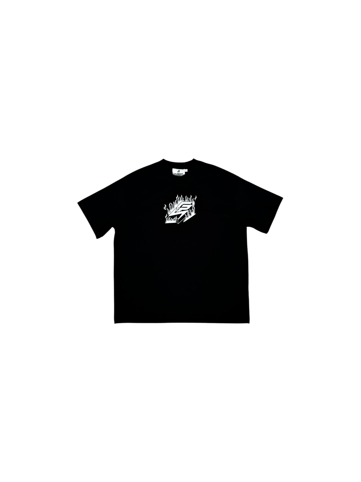 FLAMES LOGO TSHIRT-BLACK